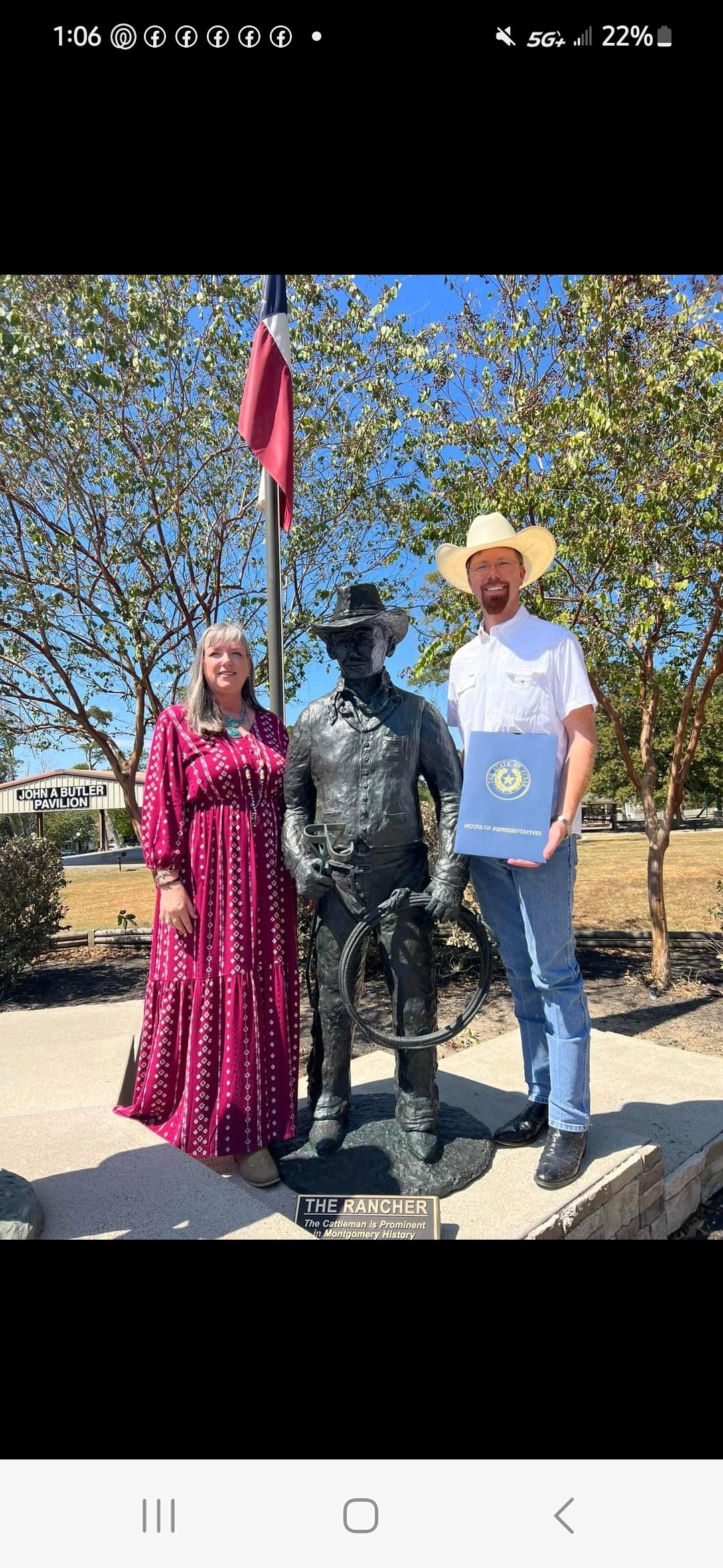 The Rancher bronze sculpture for Pioneers of Montgomery